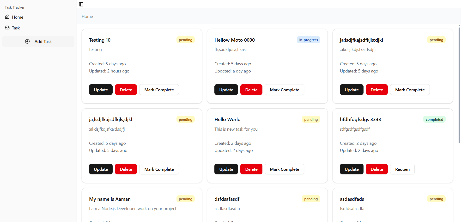 Task Tracker App